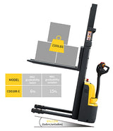 Fully Powered Electric Stacker 2200lbs Capacity With Fixed Legs - 98"/118" Lifting - CDD10RE