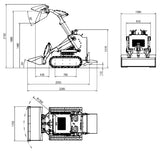 GSI - Mini Skid Steer Track Loader 23HP Gas EPA Electric Start