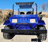 Adult Mini Jeep Inferno 200cc with Spare Tire Truck Gas Golf Cart Mini jeep Vehicle - GR-9 - Blue