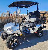 Gas Powered Golf Cart 4 Seater 200cc Renegade Fuel Edition Utility Golf UTV - GAS EDITION - SILVER