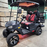 Gas Powered Golf Cart 4 Seater 200cc Renegade Fuel Edition Utility Golf UTV - GAS EDITION - BLACK