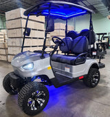 Gas Powered Golf Cart 4 Seater 200cc Renegade Fuel Edition Utility Golf UTV - GAS EDITION - SILVER