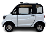 LE Coco Coupe Red Electric Golf Car Small LSV Low Speed Vehicle Golf Cart 4 Seater 60v Scooter Car - White