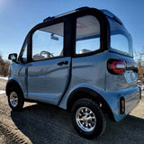 Electric Golf Car 4 Seater Small LSV Low Speed Vehicle Golf Cart 4 Seater 60v Coco Coupe Scooter Car With - Blue Gray