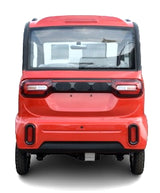Four Passenger Red Electric Golf Car Small LSV Low Speed Vehicle Golf Cart 4 Seater 60v Coco Coupe Scooter Car With AC & Heat