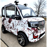 Coco Coupe Blood Splatter Edition 60v Electric 4 Seater Golf Cart LSV Car