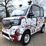 Coco Coupe Blood Splatter Edition 60v Electric 4 Seater Golf Cart LSV Car