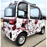 Coco Coupe Blood Splatter Edition 60v Electric 4 Seater Golf Cart LSV Car