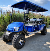 6 Passenger WildCat 48v Electric Golf Cart Limo LSV Low Speed Vehicle Six Seater - 48v - Blue - BD600